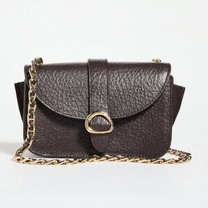 Ulla Johnson Esme Small Chain Crossbody Bag Chocolate Brown $690